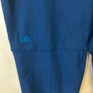 Adidas XL Convertible to shorts and adjustable waistband Snap and zipper closure